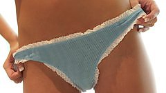 Catie Minx in her fan submitted panties collection.